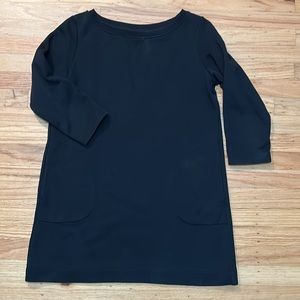 Black Uniqlo sweatshirt material mini dress (with pockets!)